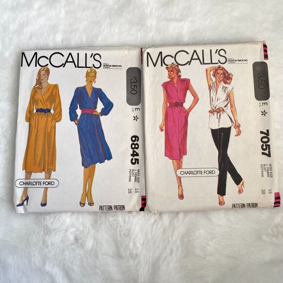 2 McCall's Charlotte Ford Sewing Patterns - Picture 1 of 5